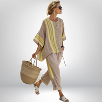 Daisy | Boho Komplett mit Streifen - Gelb