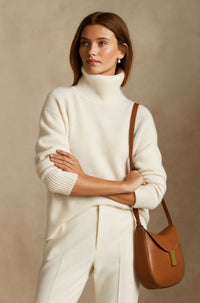 Eva | Feiner Kaschmirpullover Damen stilvoll - Weiß