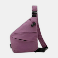 Liv | Sichere Schultertasche aus Nylon - Magenta