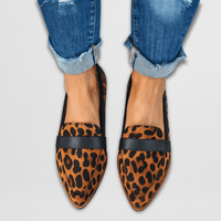 Jacqueline | Damen Lässig Pointed Toe Slip-on Loafers - Braun