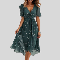 Naomie – Elegantes Sommerkleid - Grün