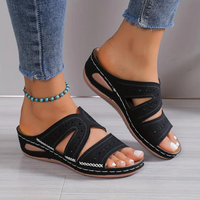 Emma | Orthopädische Komfort-Sandale für Damen - Schwarz