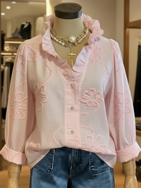 Britta | Komfortable Damen Freizeitbluse elegant - Rosa