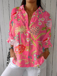 Allyson | Tropische Blumenbluse - Mehrfarbig