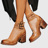 Nina | Damen Elegante & Bequeme Absatzschuhe – Komfort Pumps Elegant - Hellbraun