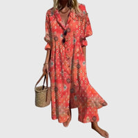 Zariah | Elegantes Maxikleid im Boho-Stil - Rot
