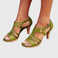Patrycja | Damen Bequeme Absatzschuhe – Komfort Pumps Alltagstauglich - Green