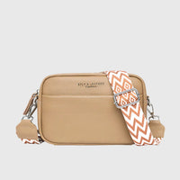 Amara | Leder Schultertasche - Khaki