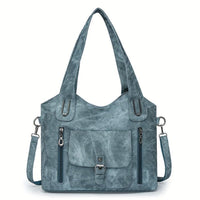 Franky | Vintage-Schultertasche - Blau