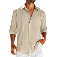 Felix | This Lässiges Herrenhemd im kubanischen Stil - Beige