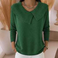 Jennifer™ | Strickpullover mit weichem Kragen - Grün