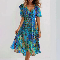 Naomie – Elegantes Sommerkleid - Blau