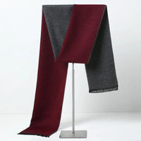Kaschmirschal | Warm und stilvoll durch den Winter - Grau/Rot