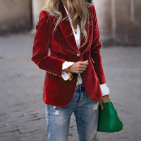 Lyliane - Bequeme Damenjacke mit Knöpfen - Rot