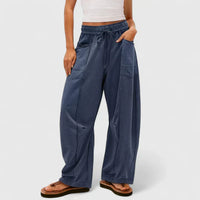 Leonie | Komfortable Damenhose modern chic - Ozeanblau