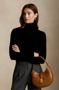 Ella | Damen Kaschmirpullover modern & komfortabel - Schwarz