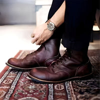Garrick - Strapazierfähige Vintage-Stiefel - Rot