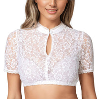 Rozanne - Zeitgemäße Oktoberfest-Dirndlbluse - Weiß