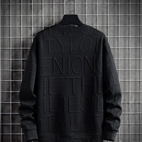 Herren-Rundhals-Pullover -MATIS - schwarz