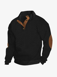 Moritz | Herren Casual Zopfmuster Regular Fit Pullover - Schwarz