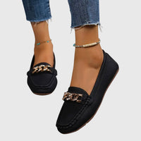 Yasmin | Damen Schlupf Ballerinas Runde Spitze – Ballerinas Rundspitze Alltag 2026 - Schwarz