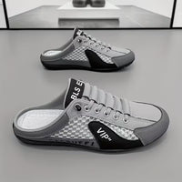 Herren Farbblock Rückenfreie Slip-On Sneaker - Grau