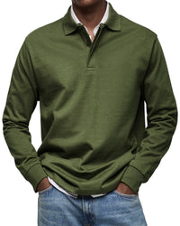 Alex™ - Langärmliges Freizeit-Polo - Armee