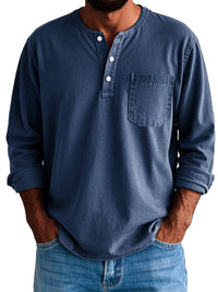 Logan™ - Herren Langarmhemd - Marineblau