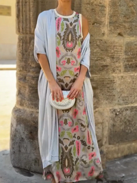 Donnie™ - Zweiteiliges Kleid im Boho-Chic-Stil - Grau