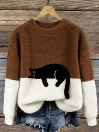 Petra | Superweicher Damen Strickpullover elegant - Braun