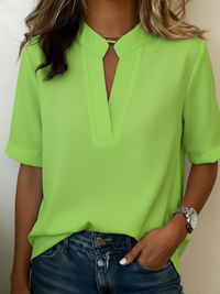 Loria™ - Elegante Bluse mit Raffiniertem Kragen - Grün
