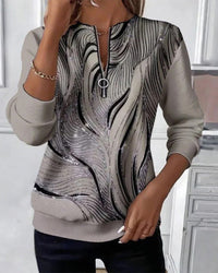 Clara | Damen Pullover casual stilvoll & modern - Grau