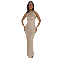 Jana | Elegantes Abendkleid Damen lang mit Pailletten - v