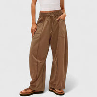 Leonie | Komfortable Damenhose modern chic - Hellbraun