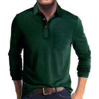 Marty - Komfortables Herren-Poloshirt mit langen Ärmeln - Grün