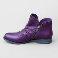 Karin - Damen Bequeme Orthopädische Stiefel mit Fußbett - Violett