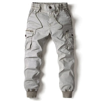 Niel | Herren Cargo Jogger mit Rippbündchen - Grau