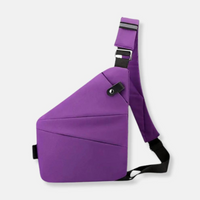 Liv | Sichere Schultertasche aus Nylon - Lila
