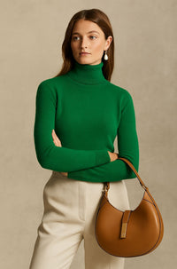 Ella | Damen Kaschmirpullover modern & komfortabel - Grün