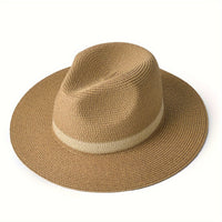 Sonnenhut mit breiter Krempe für Damen und Herren – SunShield Panama - Khaki