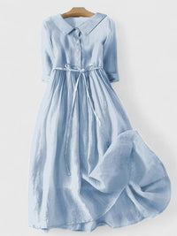 Tharyssa | Damen Früher Frühling Elegantes Kleid – Frühlings Elegantes Kleid - Blau