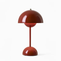 LED Tischlampe Modern Kabellos Skandi Design - Rötlich braun