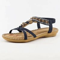 Damen Sandalen Bohemien Stil Bequemer Passform Sommer - Blau