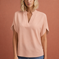 Elegante luftige Bluse für Damen mit schmeichelhaftem Schnitt | Maud - Aprikose