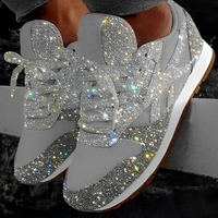 Ross - Stylishe Glitzer-Sneaker - Silber