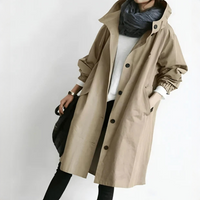 Emma - Komfortabler und modischer Regenmantel - Khaki