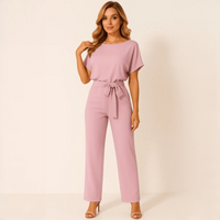 Nora - Stilvoller Jumpsuit mit Gürtel - Hellrosa