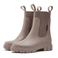 Claire - Bequeme, wasserfeste Stiefel - Khaki