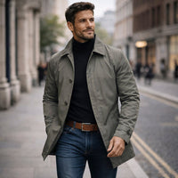 Adrian | Stilvoller Herrenmantel - Grau