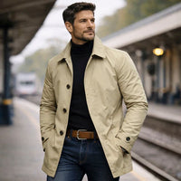 Adrian | Stilvoller Herrenmantel - Beige